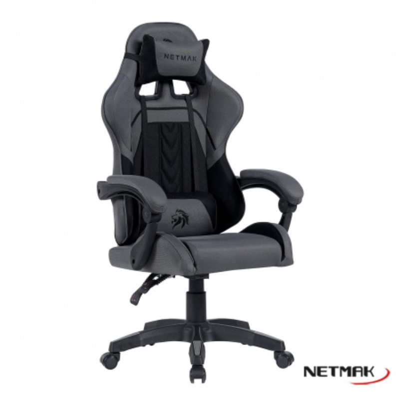 SILLA GAMER NEGRA NM-SG902 NEGRO + GRIS