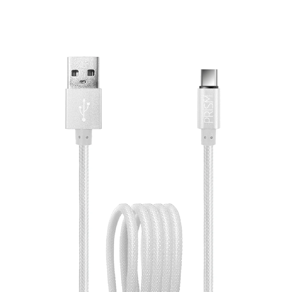 Cable cargador foxbox Flat PRISM Tipo C 1.25cm Blanco