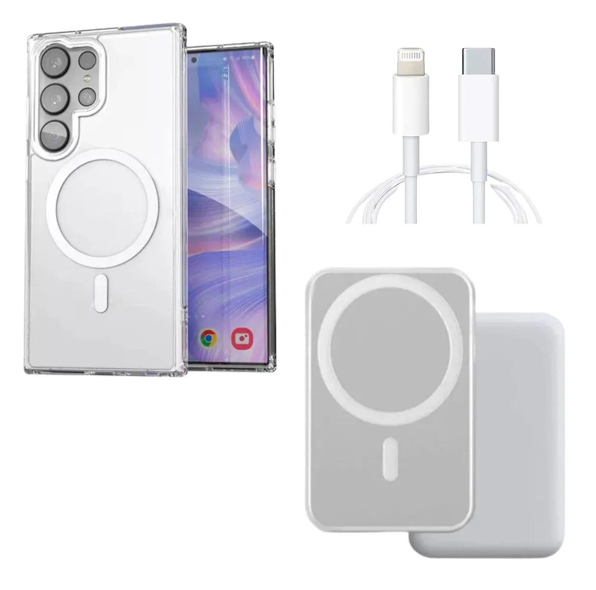FUNDA S24 ULTRA TRANSPARENTE MAGNETICA