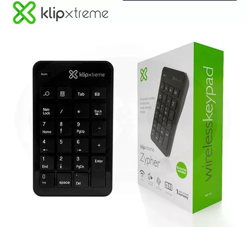 TECLADO KLIPXTREME ZYPHER NUMERICO INALAMBRICO