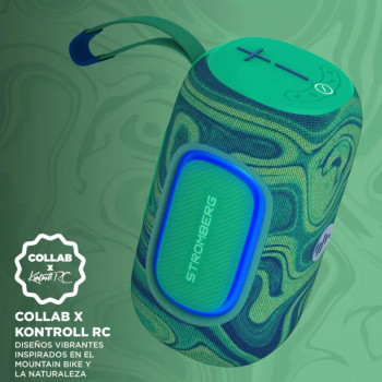 PARLANTE BLUETOOTH BURST 2 - 20W RMS- TWS- VERDE Y AZUL - FM - STROMBERG