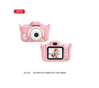 CAMARA FOTO INFANTIL XO - XJ01 CON DOBLE CÁMARA ROSA