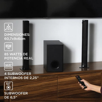 SOUND BAR MERGE C/SUBWOOFER BT 85W REMOTO - STROMBERG