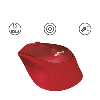 Mouse inalámbrico Logitech M280 Rojo