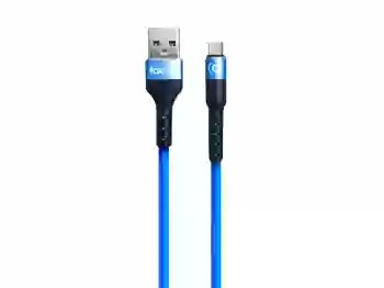 Cable cargador foxbox Round Series azul Type C 2m