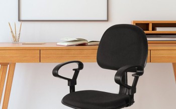 SILLA X-TECH CON REPOSABRAZOS PARA ESTUDIANTE/OFICINA - NEGRA