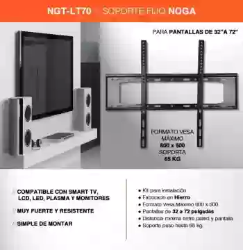 SOPORTE PARA PANTALLA DE 32-72 NGT-LT70