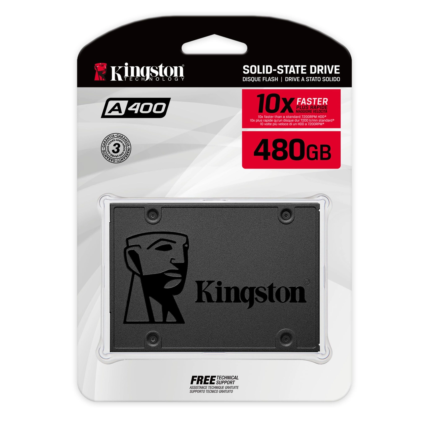 Disco Interno SSD KINGSTON A400 480GB 2.5" SATA 3.0  500MB/s