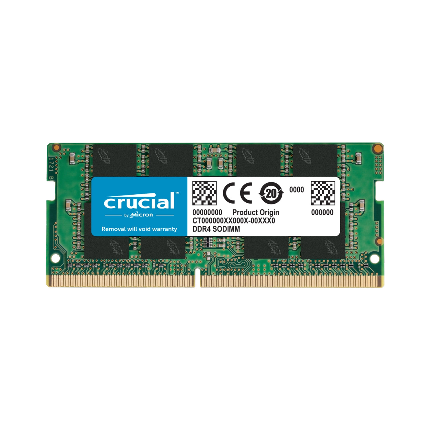 Memoria Ram SODIMM CRUCIAL CT 16GB DDR4 3200MHz CL22 1.20V Single Negro